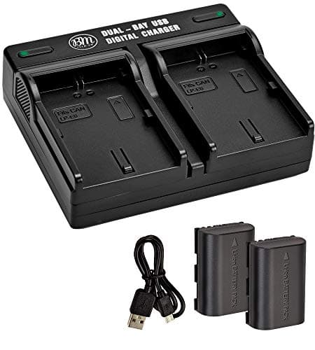 BM Premium 2-Pack of LP-E6 LP-E6N Batteries and Dual Battery Charger Kit for Canon XC10 EOS 60D EOS 60Da EOS 70D EOS 80D EOS 5D II EOS 5D III EOS 5Ds EOS 6D EOS 7D EOS 7D Mark II Digital SLR Camera