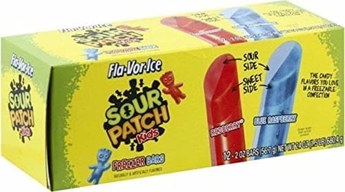Sour Patch Kids Freezer Bars Redberry And Blue Raspberry Flavored,680.4g