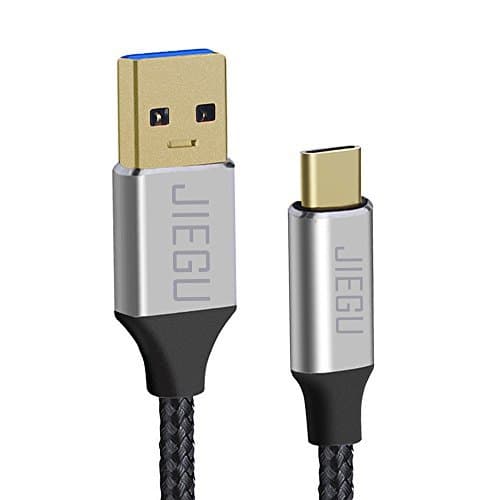 USB Type c Cable, Jiegu USB A to USB C Cable (USB 3.0)(3.3ft )Nylon Braided Fast Charger Cord for Samsung Galaxy S8/plus.