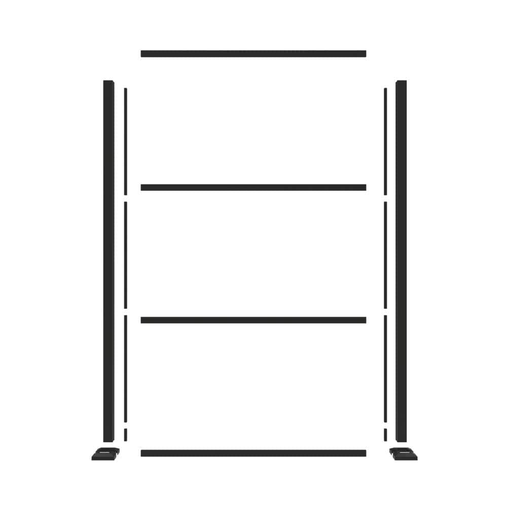 Matte Black Aluminum Decorative Screen Panel Frame Kit