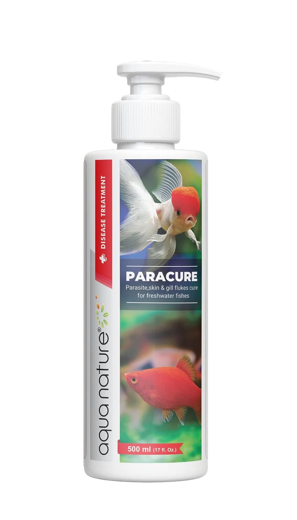AquaNature Paracure Parasite,Skin & Gill flukes Cure for Freshwater Aquarium Fishes (500ml)