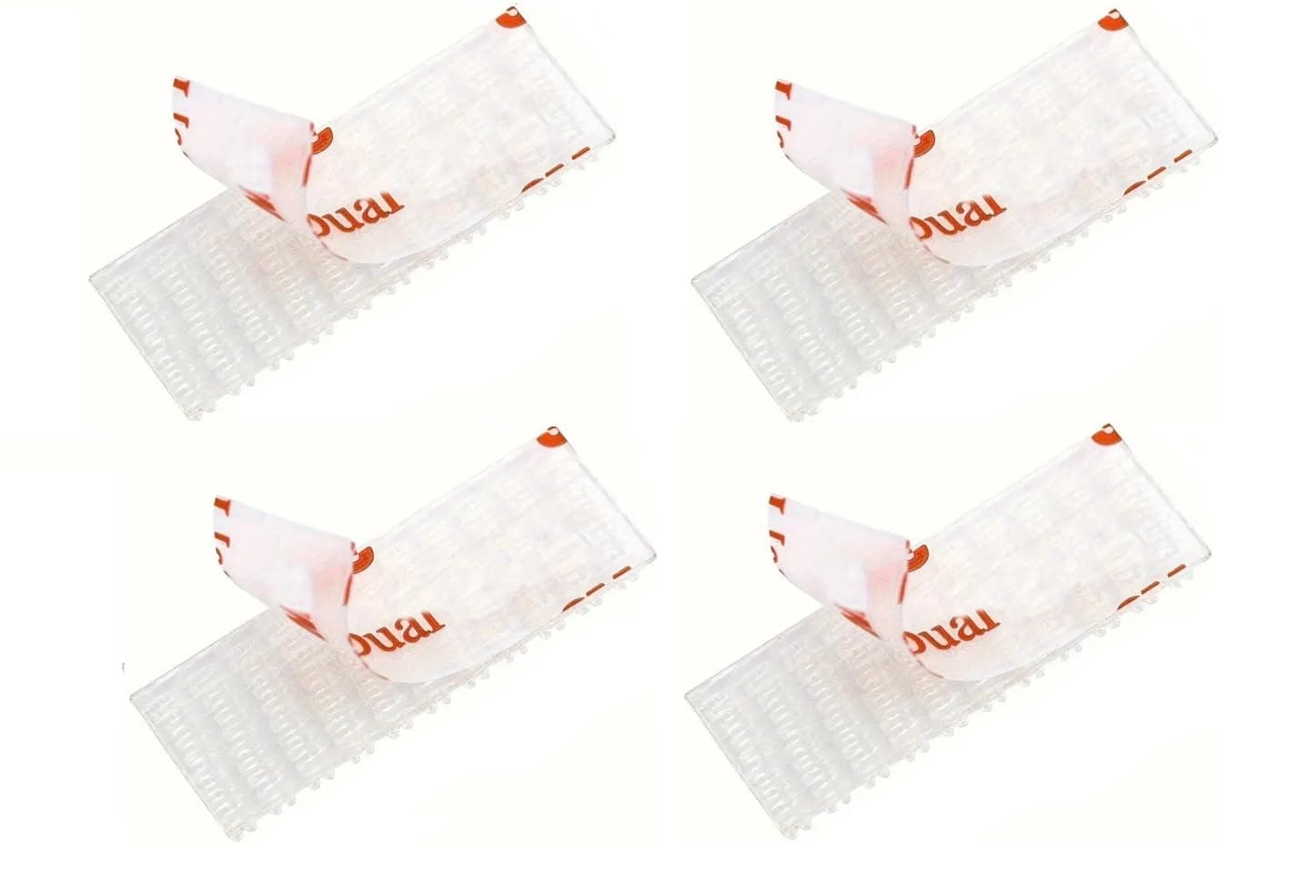 4 Pieces (2 Sets) Mounting Strips for EZ Pass/IPass/IZoom/Sunpass Cars Windshield Toll Transponder Holders Reclosable Fastener Peel and Stick Adhesive Dual Lock Tape Strips