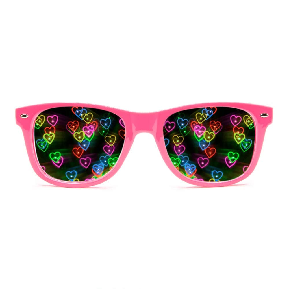 Ultimate Diffraction Glasses - 3D Rainbow Heart Effect - Great Edm, Concert, and Rave Accessory