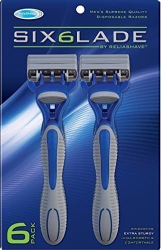 1 Count - Reliashave 6 Blade 6 Pack Men’s Superior Quality Razors (6 Razors)