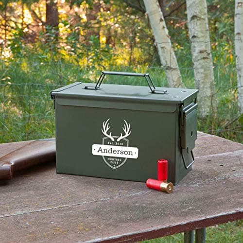 Personalized Engraved Ammo Can Storage/Metal Box Ideal for Holding Ammunition, Perfect for Gun Lovers - Unique Christmas Gifts for Dad, Boyfriend, Husband, Son, Grandson, Executive, Teacher