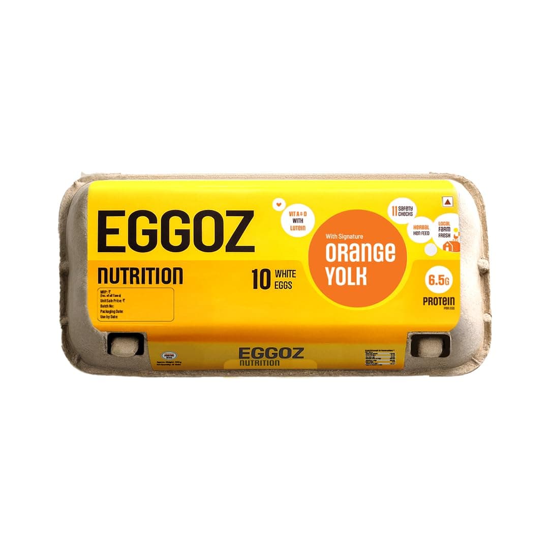Eggoz Farm Fresh High Protein White Eggs, 10 Pieces