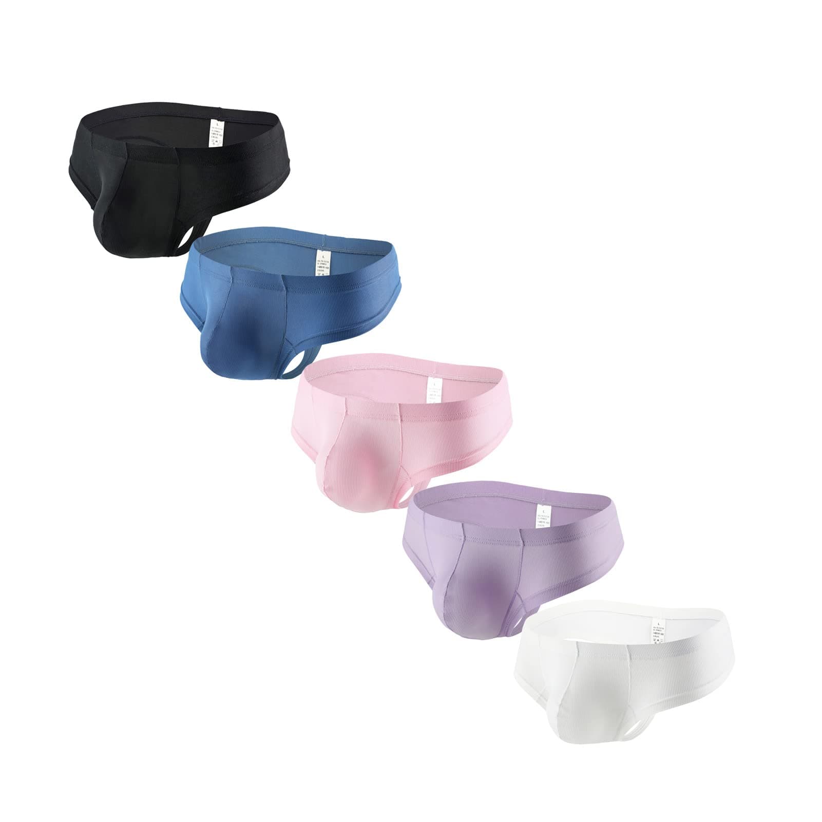 Men's Ice Silk Thread Underpants T Pants, Solid Color, Breathable G-string Pants