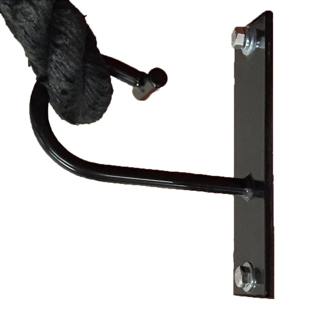 Anchor Gym Battle Rope Mount, Wall, Ceiling Mounted Hook Point Exercise Station for Resistance Bands, Strength Training, or Straps (Wood Screws Included)