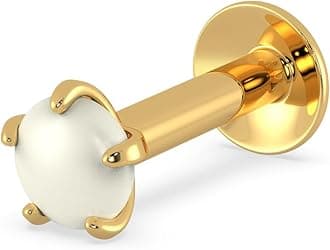 Yellow Gold Nose Pin for Women 22 k | 22k BIS Hallmark (916) Nose Stud for Women and Girls with Piercing