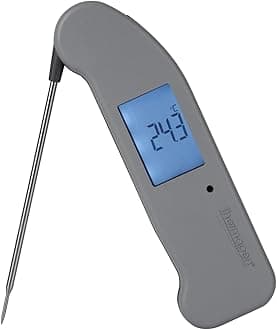 Thermapen ONE Digital Meat Thermometer — Instant 1 Second Readings, IP67 Waterproof Food Thermometer for Meat/Baking/BBQ/Sugar/Oil, Accurate Thermometer with Calibration Certificate (Dove Grey)