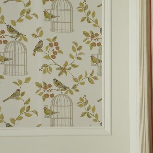 Song Bird Flexo Wallpaper, Terracotta