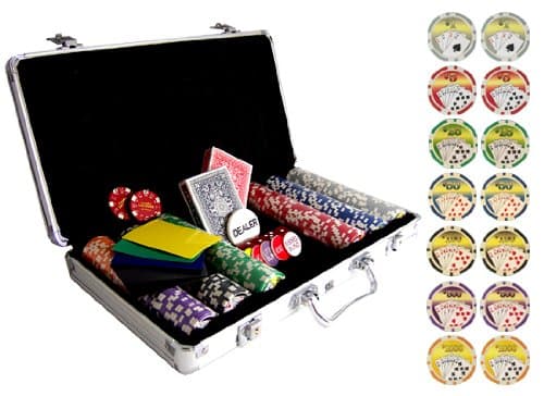 Bluff King 300 11.5 Gram Poker Chips with Storage Case