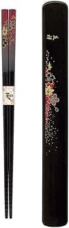 1 X Ryu Mei Yuzen Red Chopstick 22.5cm 090016 [w/Box] Japan