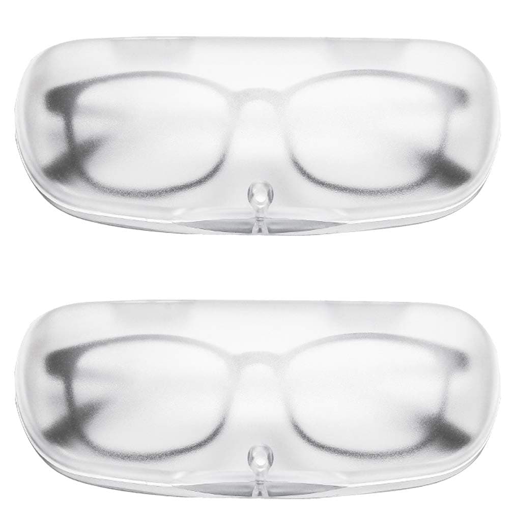 Magnetic Closure Plastic Translucent Eyeglass Case