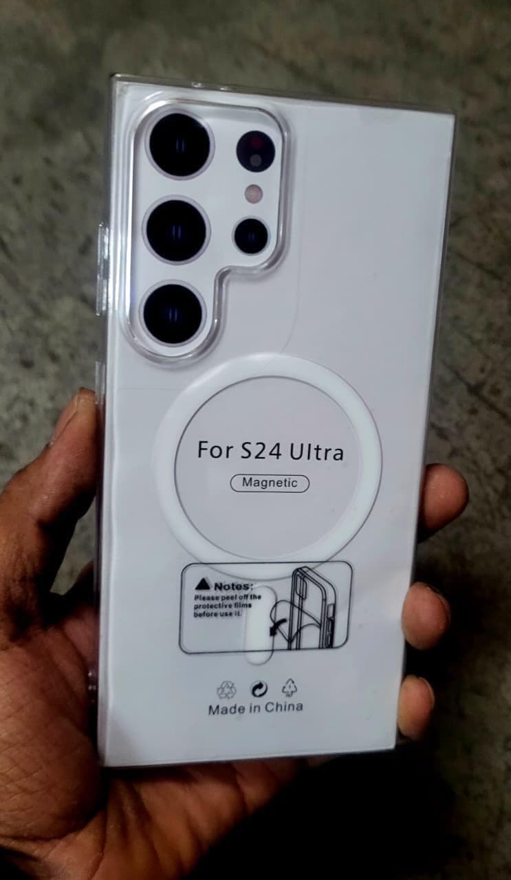 Compatible with for S24 Ultra Hard Shell Case Cover Crystal Clear Hard (Anti Yellow)