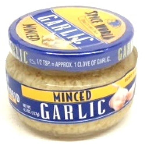 Spice World Minced Garlic 4.5 Oz Jar [Pack of 2]