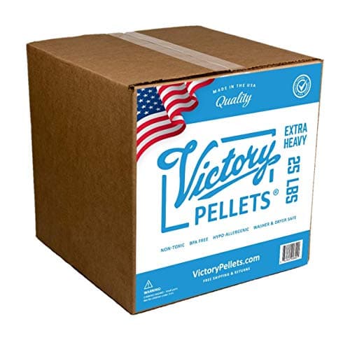 Victory Pellets Extra Heavy (25 LBS) Plastic Poly Pellets for Filling, Stuffing & Adding Weight to DIY Projects & Crafts. American Made.