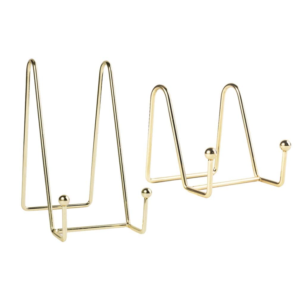 NUOBESTY 2 Pcs Book Display Rack Iron Art Display Stand Plate Dish Photo Holder Stand Picture Frames for Wedding Home Store