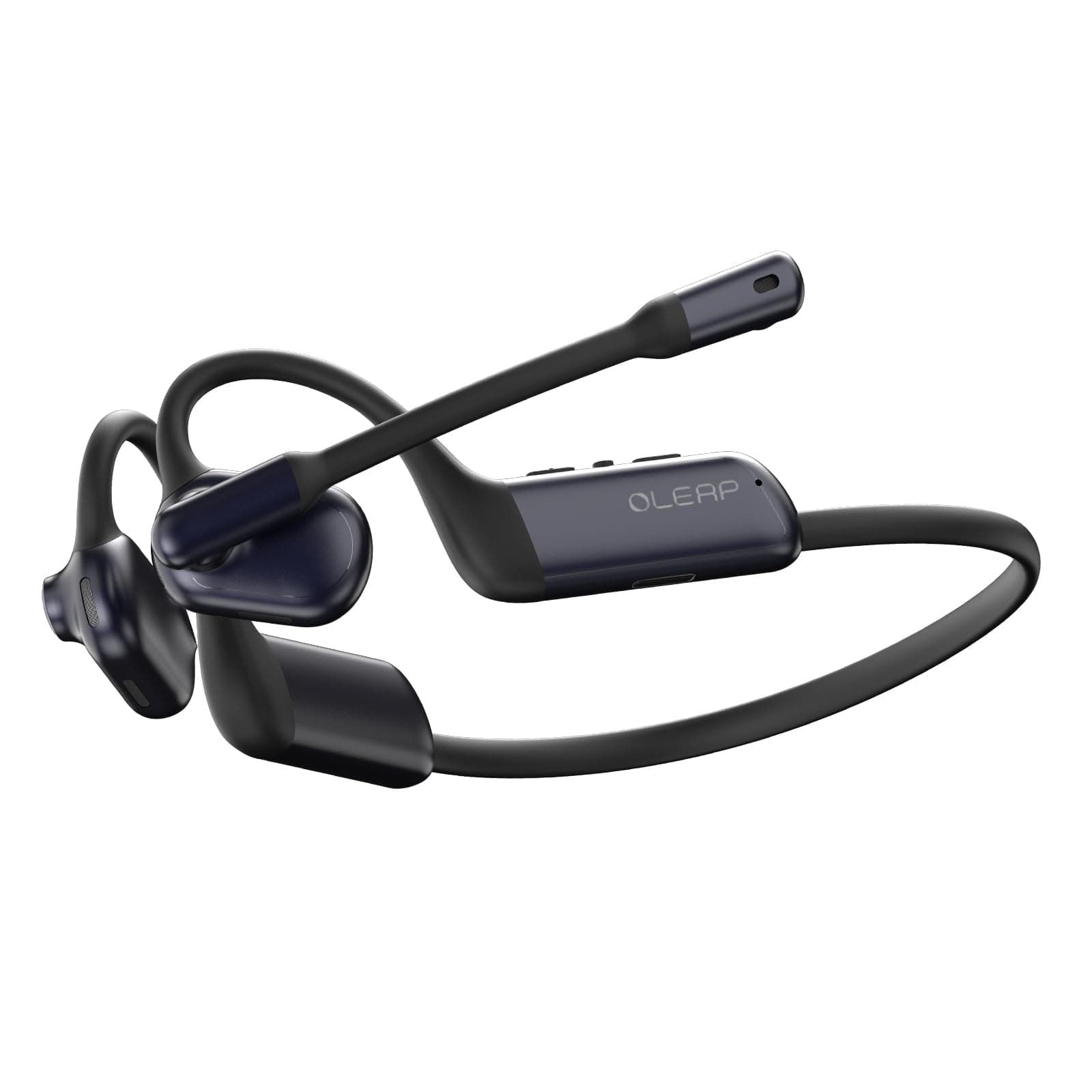 Pilot P200b Pro Wireless Headset with Mic for Work,50dB AI Noise Cancelling Microphone Headphones for Call,Bluetooth 5.3 Open Ear Computer Headset with Microphone for WFH,Mobile Office,Meetings