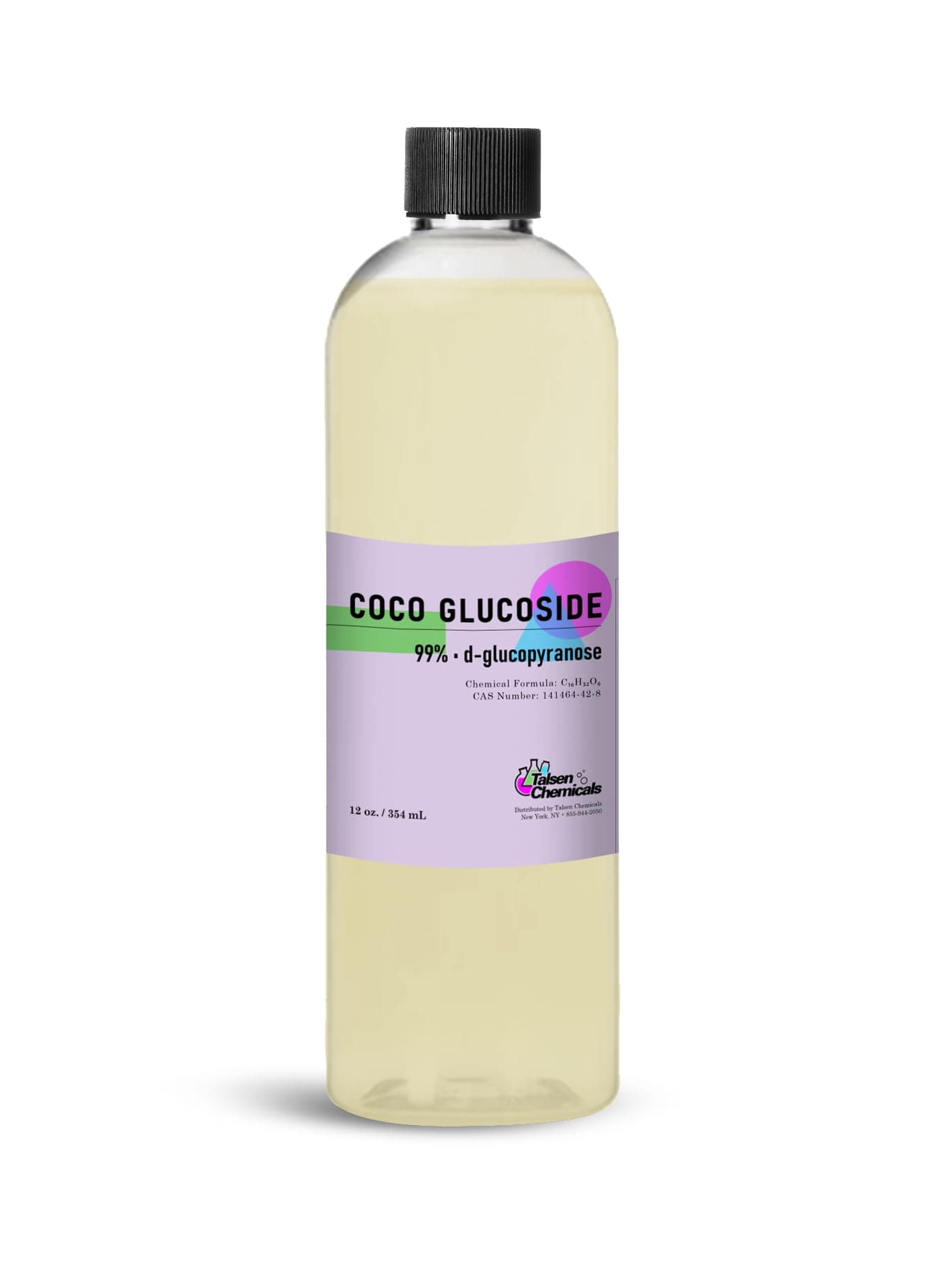 Coco Glucoside Organic (12 Ounce / 354 mL) Natural Non-Ionic Surfactant, Cleansing & Foaming Agent for DIY Cosmetics Skincare & Haircare, Versatile Emulsifying Agent by Talsen Chemicals