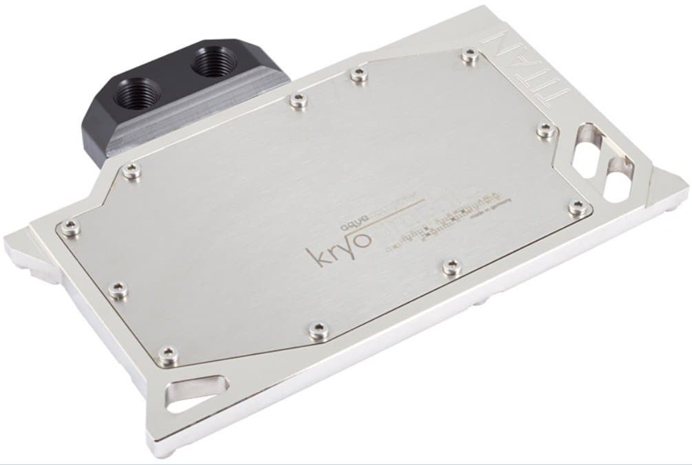 Aqua Computer Kryographics Full Coverage Liquid Cooling Block for nVidia GTX TITAN with Active XCS Liquid Cooled Backplate, Nickel Version
