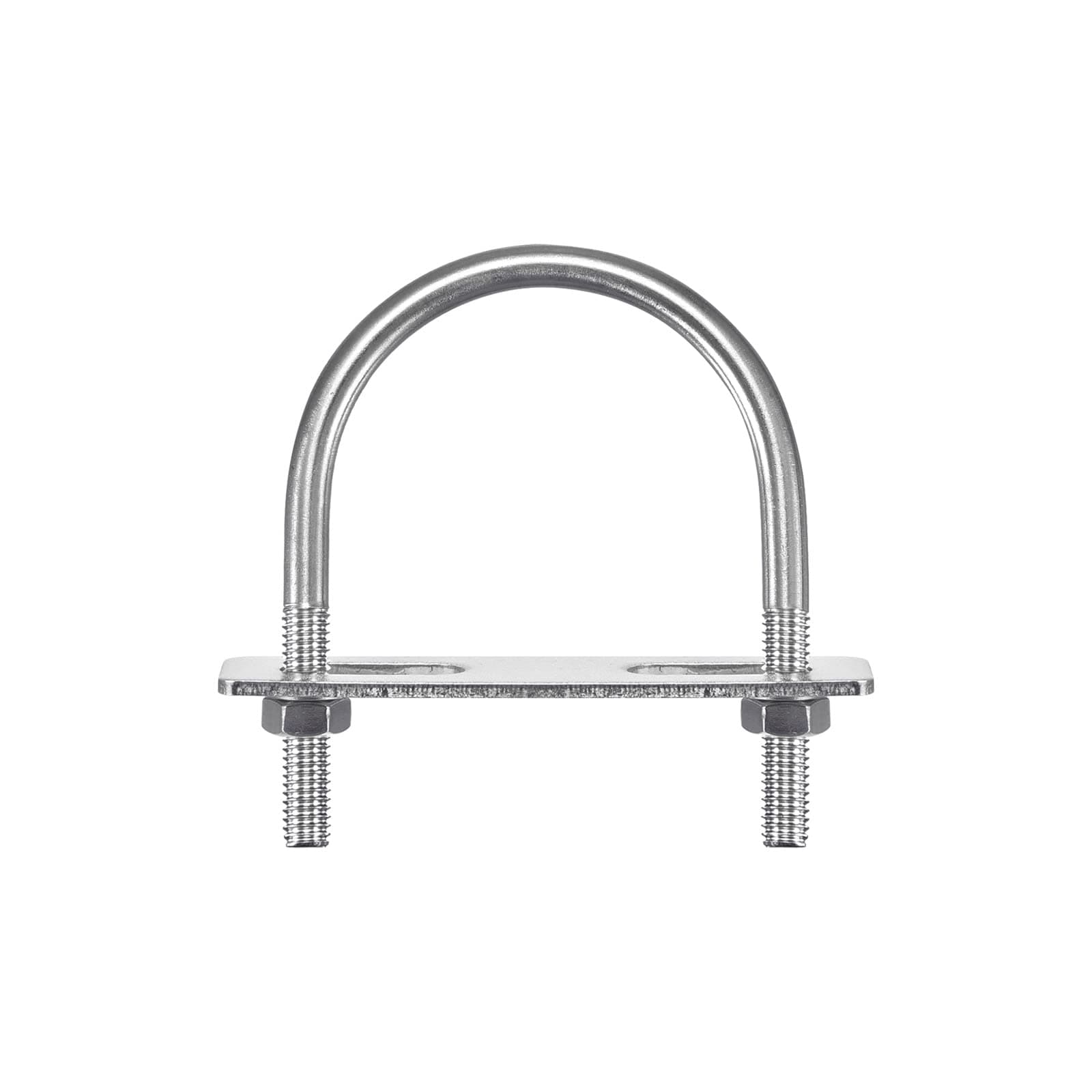 sourcing map Round U-Bolts, 3 Sets 62mm(2.44") Inner Width 87mm Length M8 304 Stainless Steel U Clamp Bolt with Nuts and Plates, for Boat Trailer