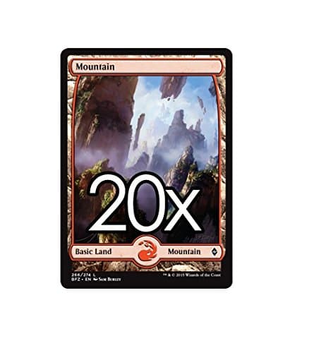 20x Battle for Zendikar Mountain #266 Magic The Gathering Basic Full Art Land Lot