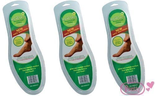 3 x Anti-Bacterial Memory Foam Insoles