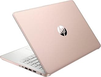 HP Essential Laptop, 14" HD Display, Intel Celeron N4120, 16GB RAM, 64GB eMMC, Webcam, HDMI, Wi-Fi, RJ-45, 1 Year Office 365, Windows 11 Home, Rose Gold