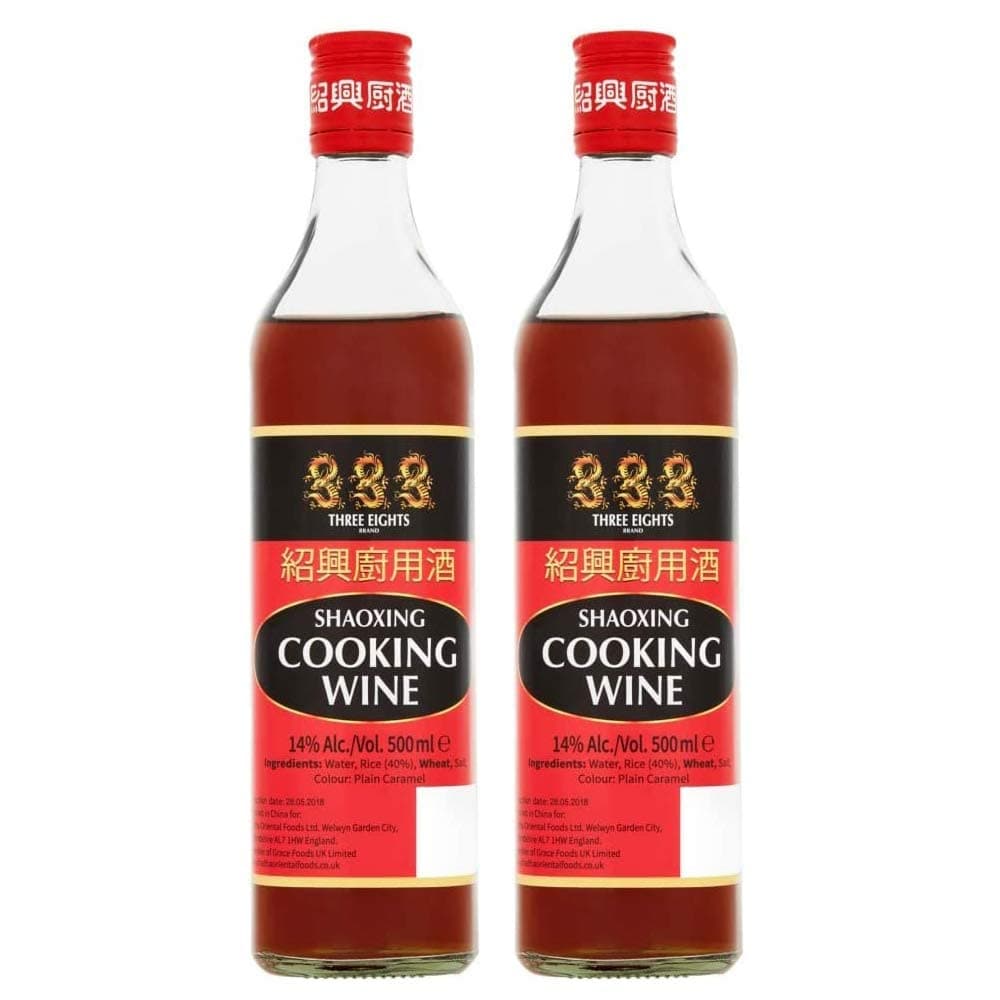 Three Eights Shaoxing Cooking Wine 500ml (Pack of 2)