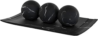 Creative ScentsMatte Black Home Decor Bowl and Orb Set - Coffee Table Decor for Living Room - Centerpiece Table Decorations for Dining Table, Kitchen Counter, Foyer - Elegant House Decoration