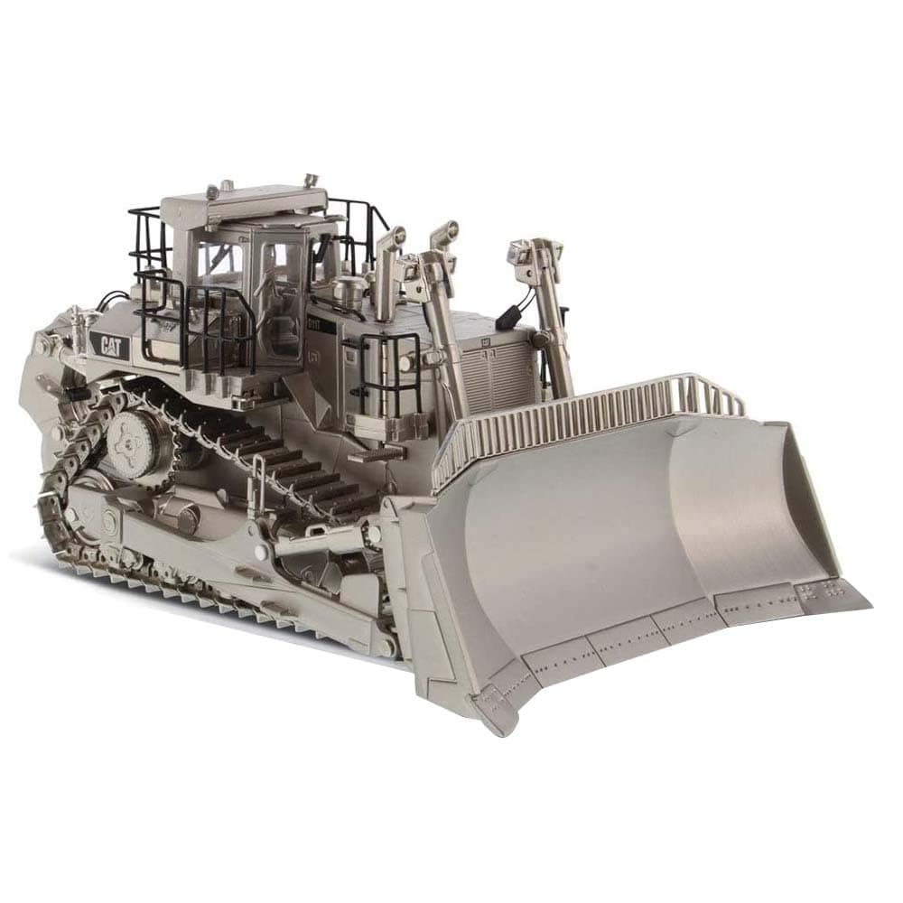 Diecast Masters 1:50 Scale Caterpillar D11 Track-Type Tractor Matte, Silver-Plated Finish | Commemorative Series Cat Trucks & Construction Equipment Model 85252