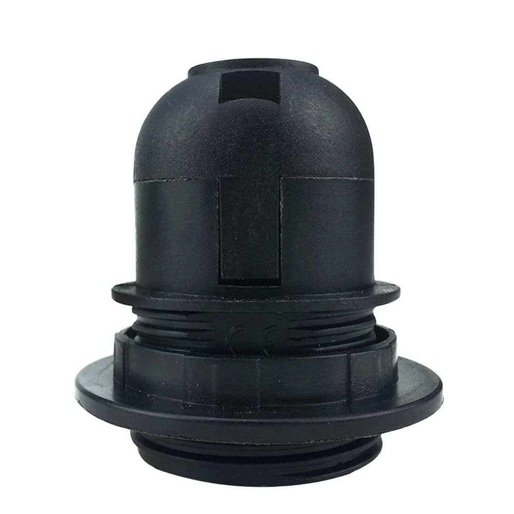 Melfi™ Lamp Base Adapter E27 4A Light Bulb Lamp Holder Pendant Screw Cap Socket Vintage (Black 250V)