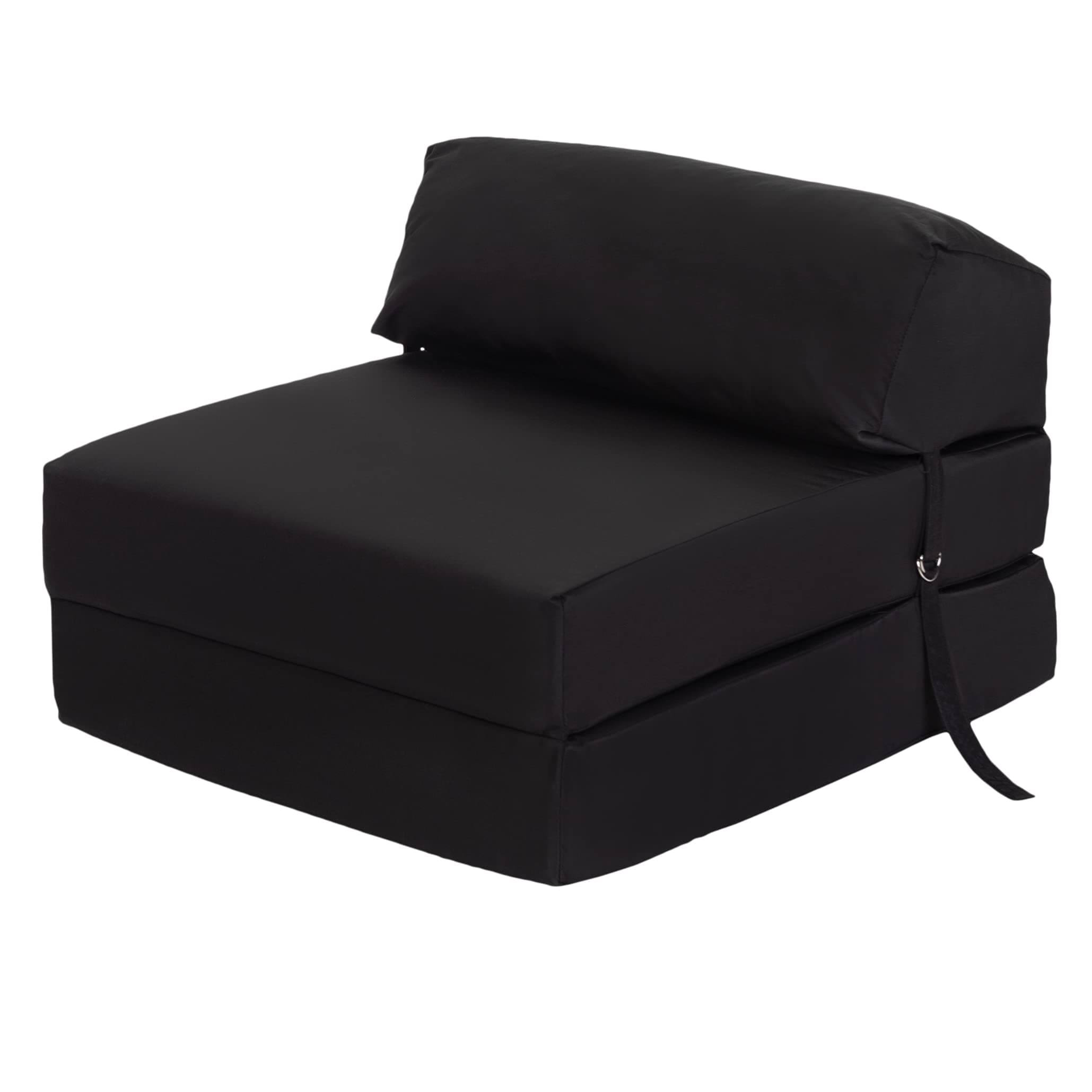 Ready Steady Bed Comfortable Fold Out Z Bed Chair | Sofa Bed Futon Lightweight | Soft Water resistant Cover | Ergonomically Designed Single Mattress Zbed (Black)