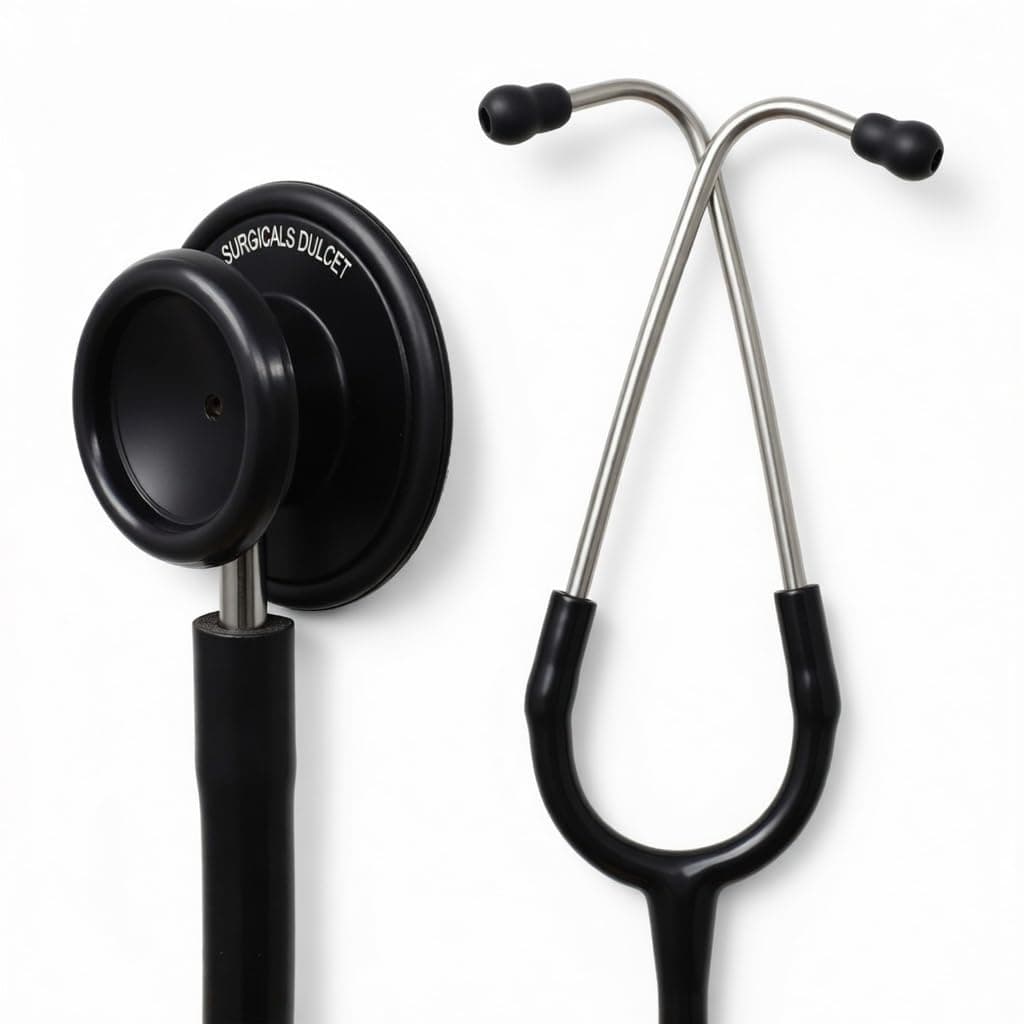 Dulcet Black Stethoscope for Doctors and Medical Students