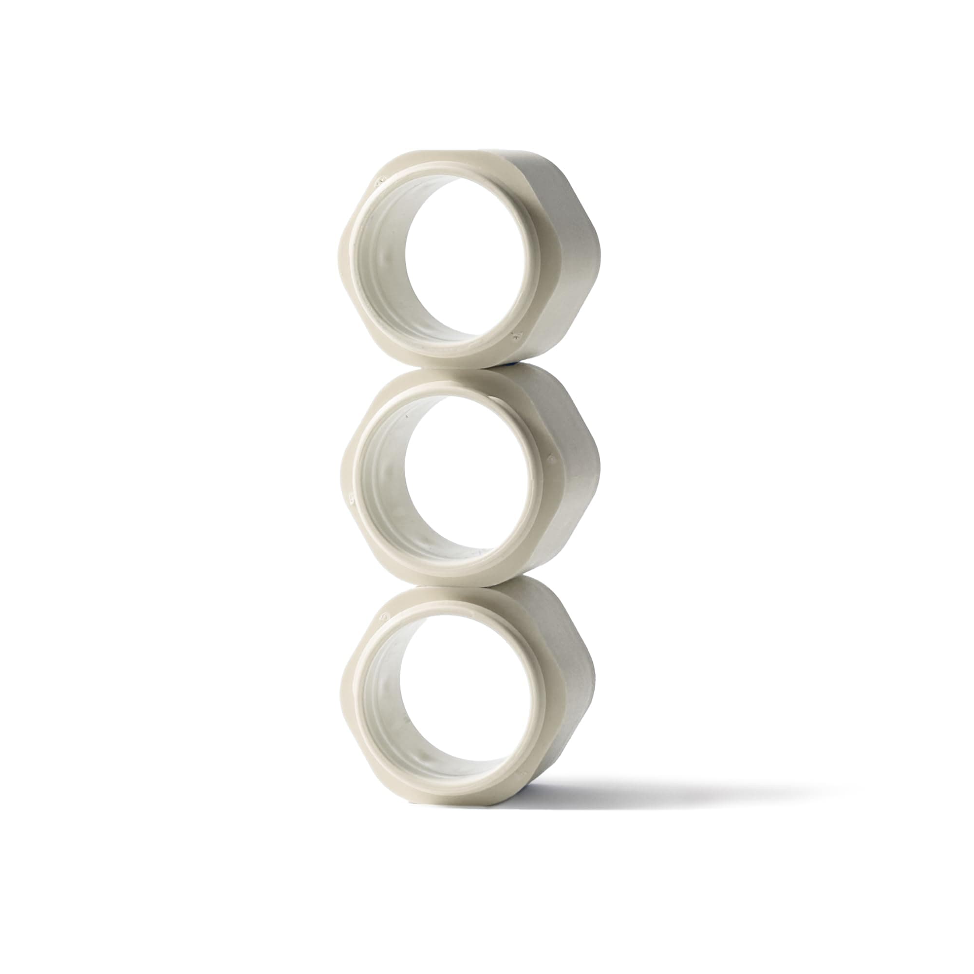 Extender - Adds Additional 1.43 fl oz - 3pk, Sand - Add On to Any Flex Magnetic Containers with Lids - TSA Approved, Leak Proof - Extension to Travel Bottles - Carry On Travel Essentials