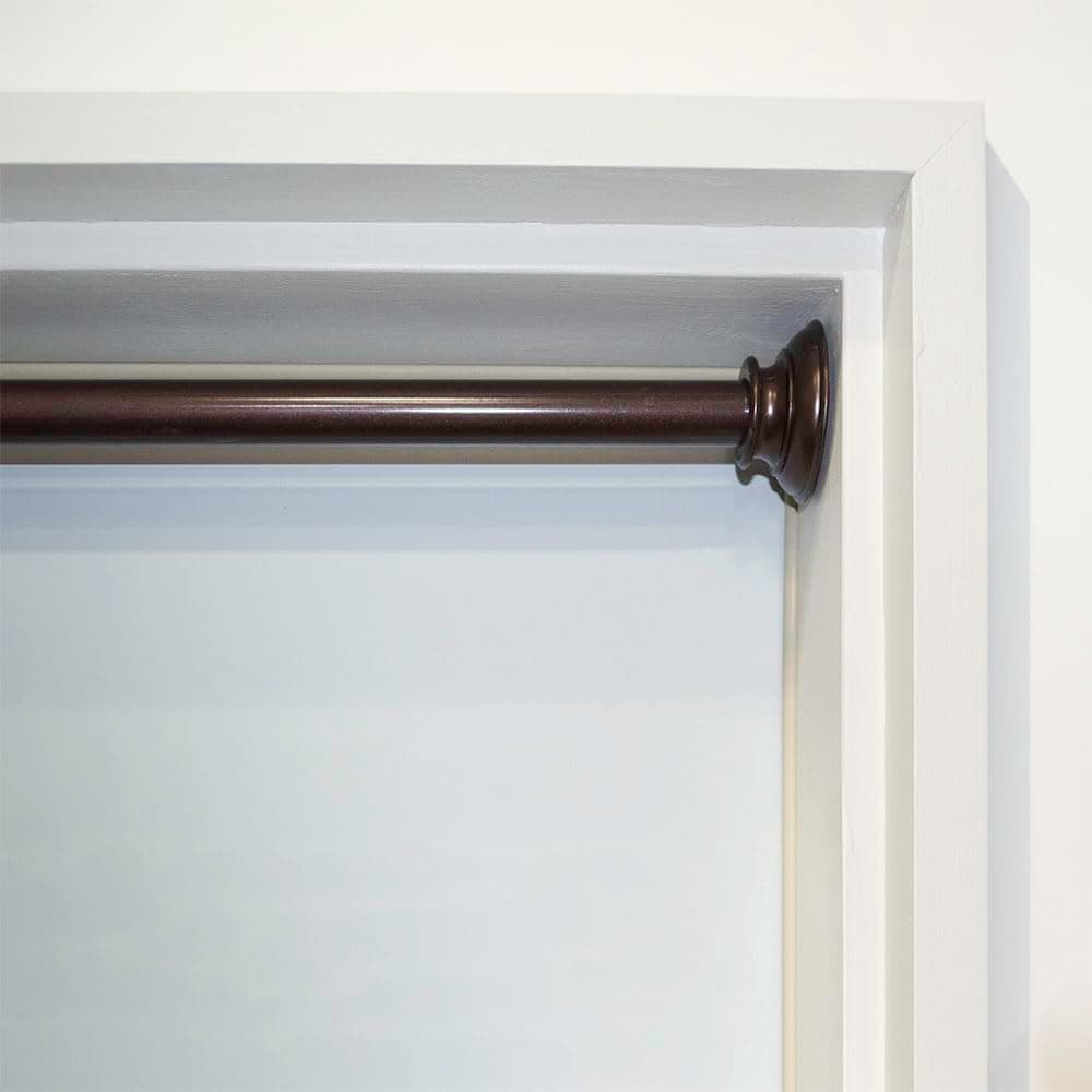 LuminoTension Rod Set, 3/4” Diameter, (with Multiple Color Options), Curtain Rod, Drapery Rod, Decorative Rod, Decor, Dark Oil Rubbed Bronze, 40-72“ Width