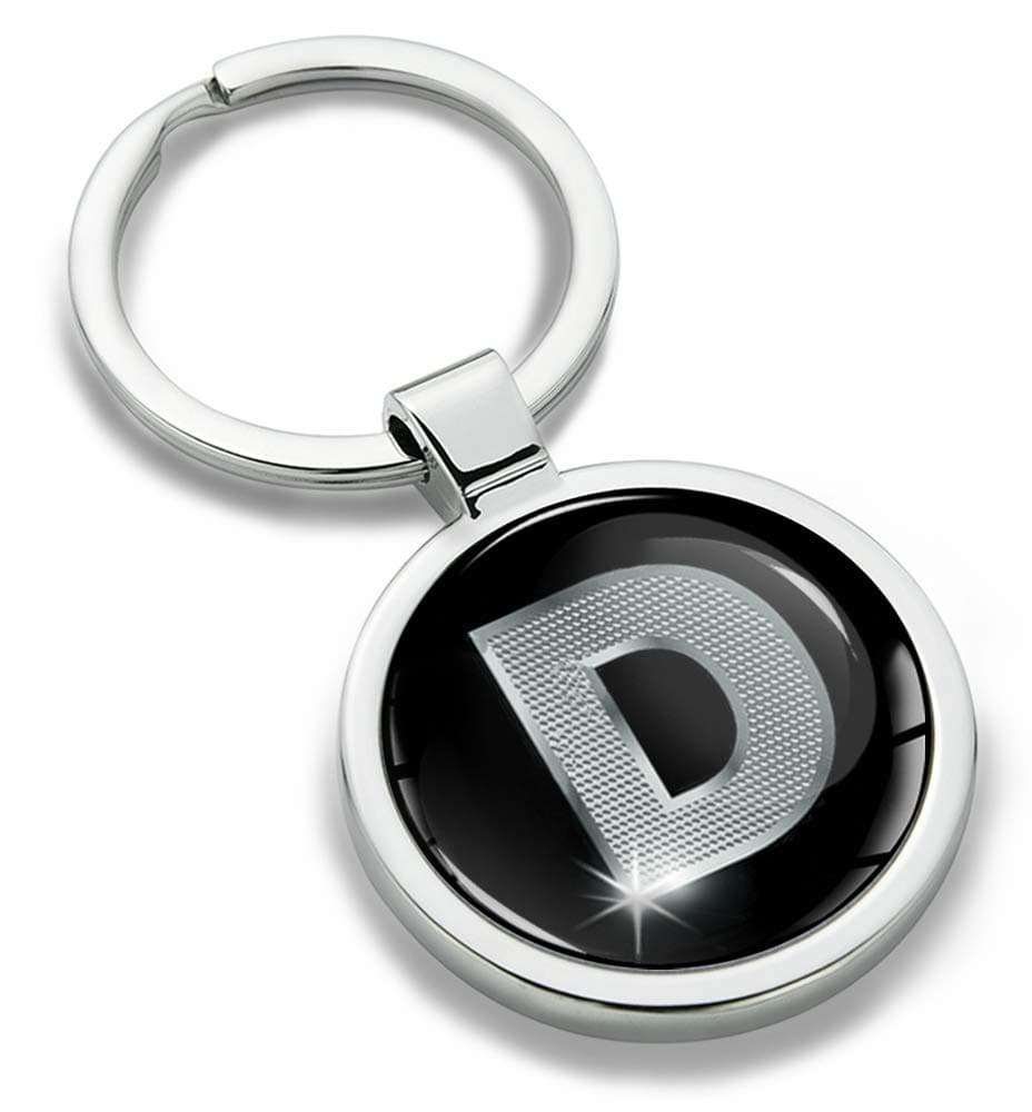 3D Metal Alphabet A-Z Personalised Initials Keyring Keychain Silver Men Women Gift Letter D, KK 4