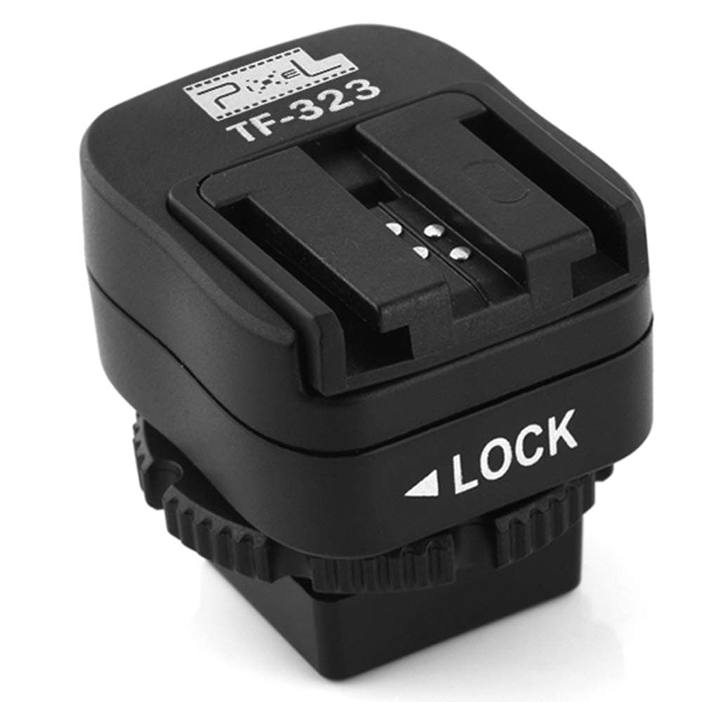 Pixel TF-323 TTL Flash Hot Shoe Adapter With Extra PC Sync Port For Sony Digital SLR And Flashgun