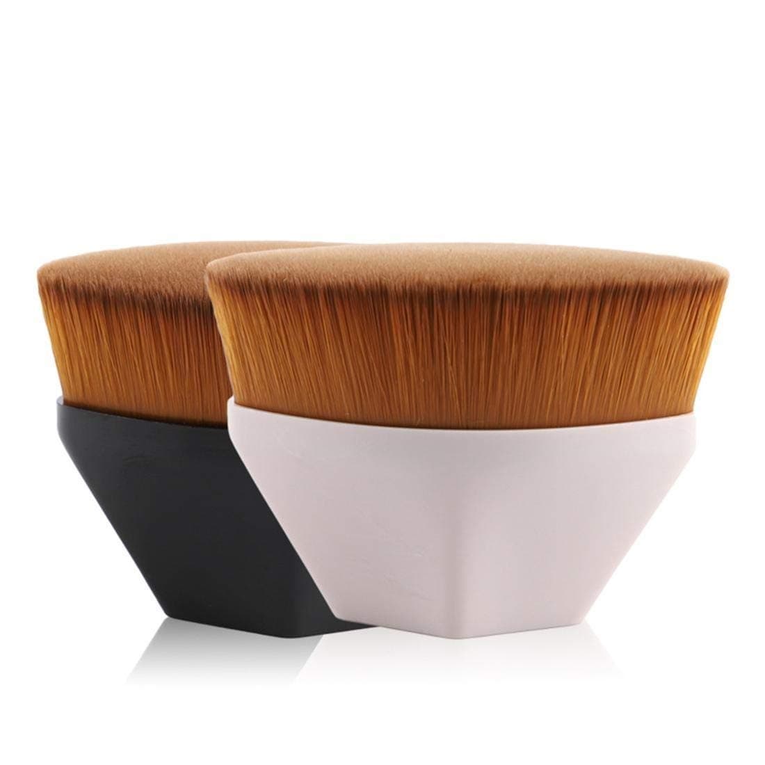 Foundation Makeup Brush, Flat Top High Density Seamless Foundation Brush for Mixed Liquid, Cream or Flawless Powder Cosmetics, Multifunctional Face Brush Applicator with Bonus Protective Case (Pink)