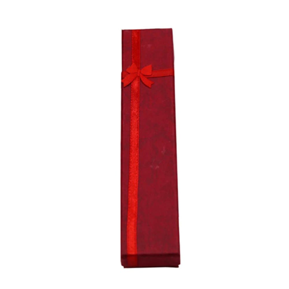 BluelansElegant Luxury Long Rectangular Necklace Gift Boxes for Jewellery Presentation Jewelry Gift Box (Red)