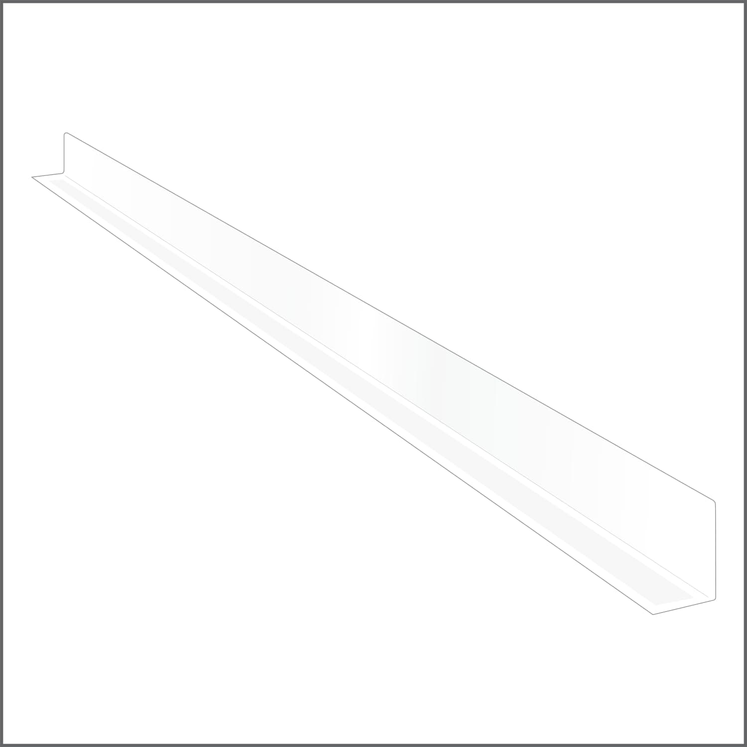 Clear Plastic Shelf Divider 1" H x 17-9/16" L with Adhesive Mount by ClipStrip