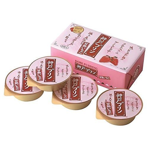 Kobe pudding sweet ripe strawberries 4 pieces