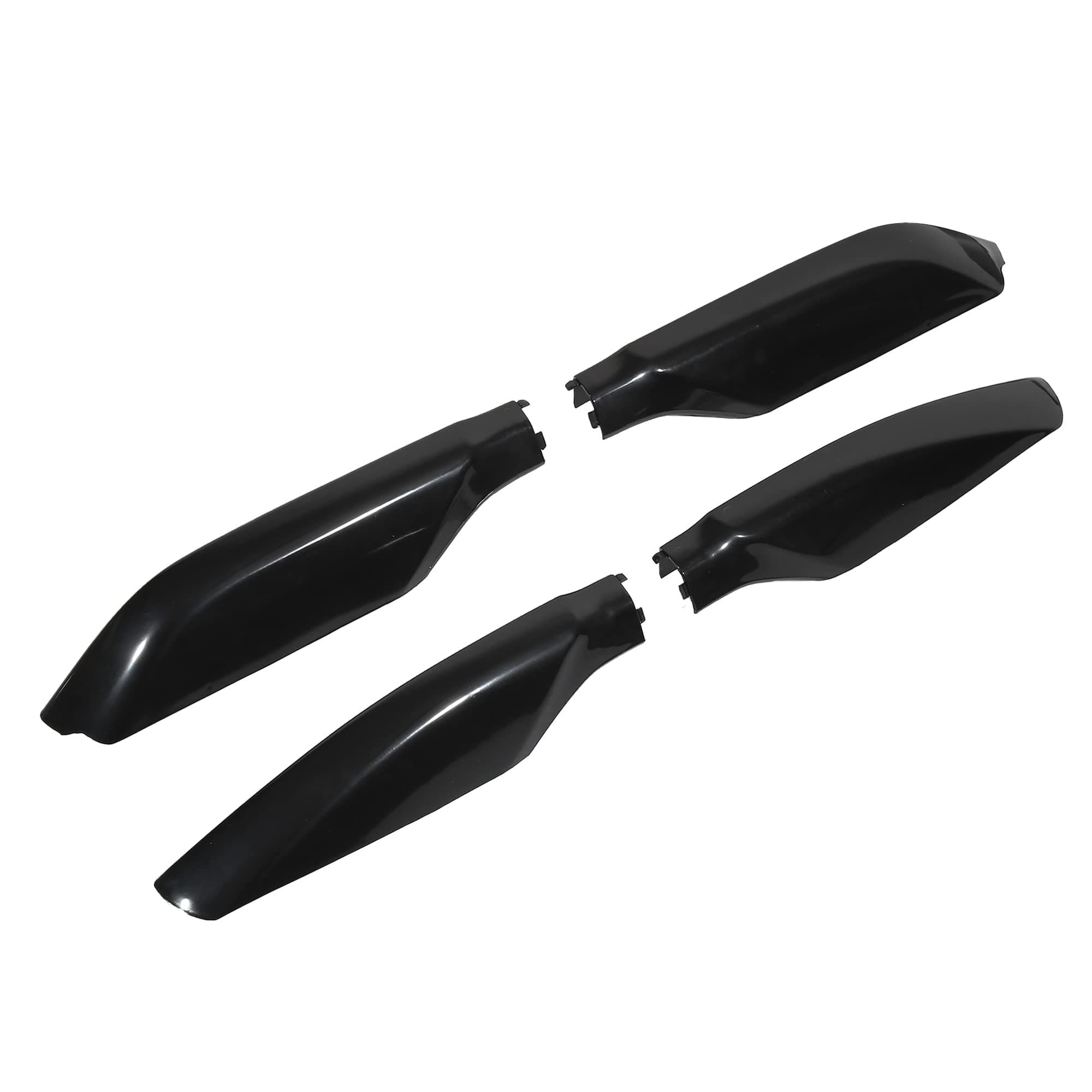 1 Set Roof Rack Leg Cover Roof Rack Bar Rail End Protection Cover Shell for Toyota Land Cruiser Prado FJ150 2010-2018 Black Roof Rack Rails End Cap