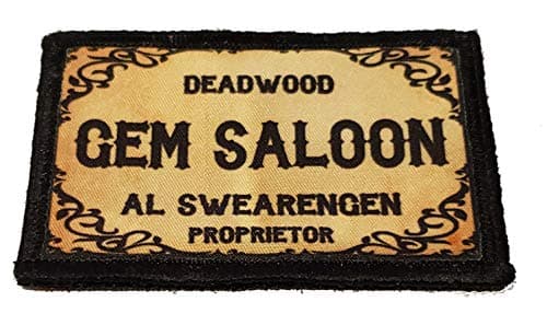 Deadwood Gem Saloon Sign Tactical Morale Patch Patch Made in The USA- Patches Perfect for Your Plate Carrier Military Vest, hat, Backpack. Funny Patch by Redheadedtshirts!