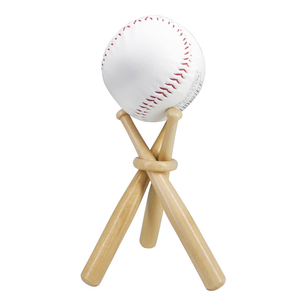 ZHTOOL Wooden Baseball Display Stand Holder