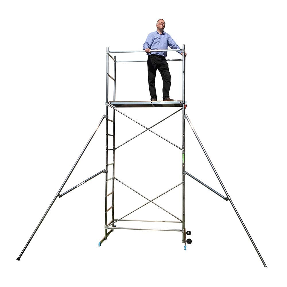 Superb 5m DIY Aluminium Scaffold Tower + Pair Stabilisers