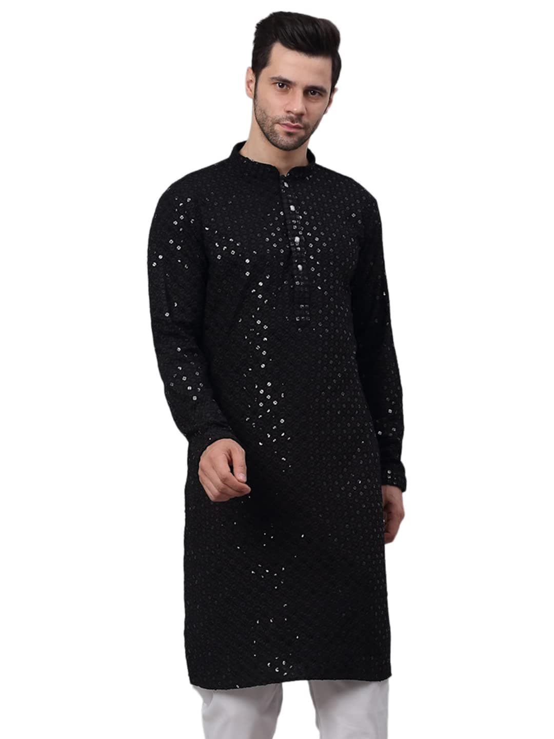 Men's Chikankari Embroidered and Sequence Kurtas