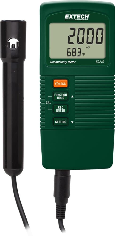 Extech EC210 - Compact Conductivity/TDS Meter – Handheld Water Quality Tester with Temperature Compensation