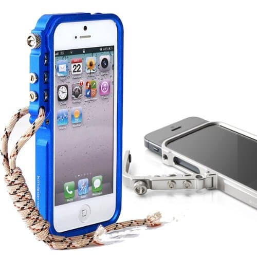 Ecoe Tech Aluminum Bumper Case,metal Case for Iphone 5,iphone 5s (blue)